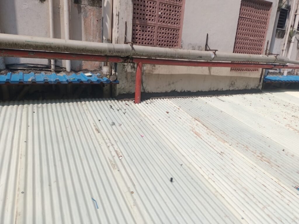 External area repair work at Gadge Maharaj Dharamshala