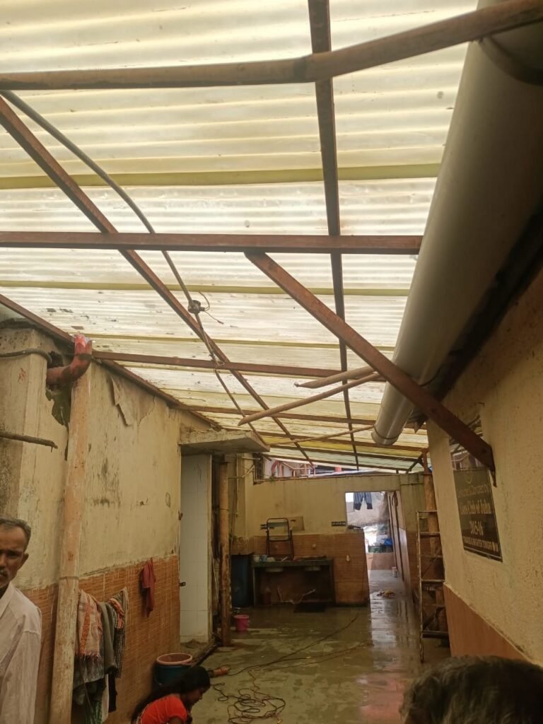 External area repair work at Gadge Maharaj Dharamshala