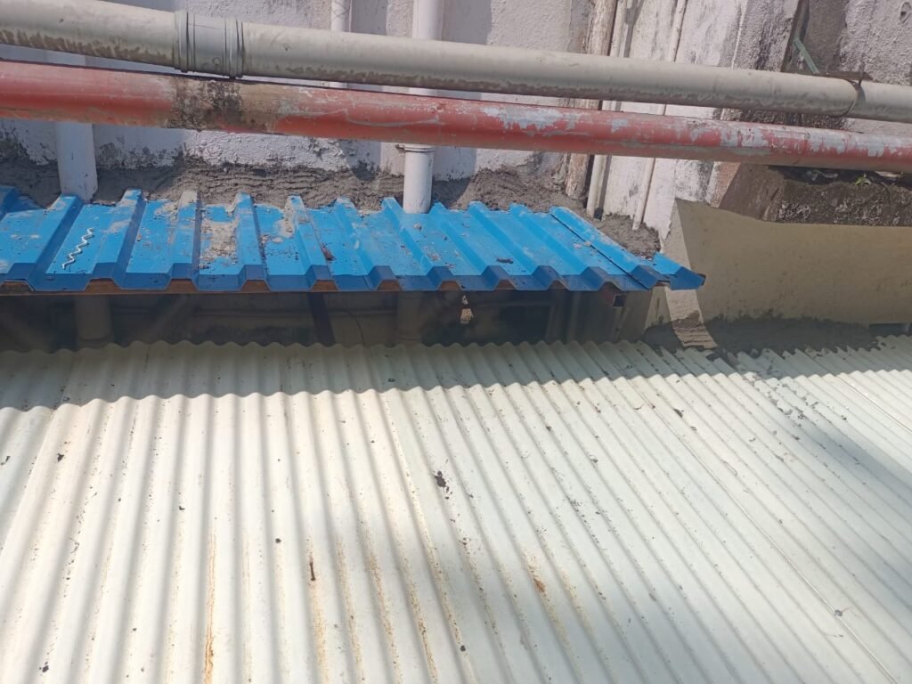 External area repair work at Gadge Maharaj Dharamshala