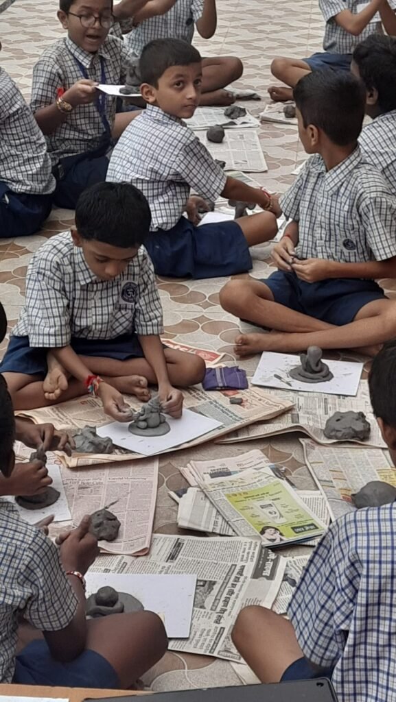Making Echo Friendly Ganesha Idols Project in School
